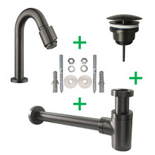 Fonteinkraan set Caral Victoria Gunmetal - 22.3739