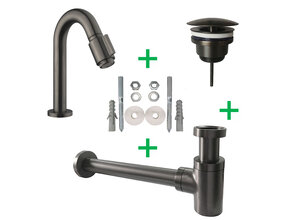Fonteinkraan set Caral Victoria Gunmetal - 22.3739