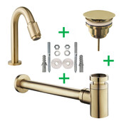 Fonteinkraan set Caral Victoria Geborsteld Messing - 22.3738