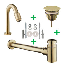 Fonteinkraan set Caral Victoria Geborsteld Messing - 22.3738