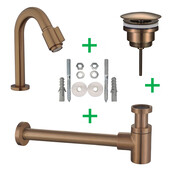 Fonteinkraan set Caral Victoria Geborsteld Brons Koper - 22.3734