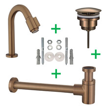 Fonteinkraan set Caral Victoria Geborsteld Brons Koper - 22.3734