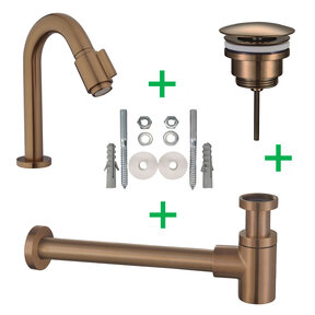 Fonteinkraan set Caral Victoria Geborsteld Brons Koper - 22.3734