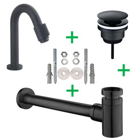 Fonteinkraan set Caral Victoria Mat Zwart - 22.3737