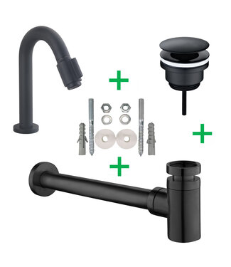 Wiesbaden Fonteinkraan set Caral Victoria Mat Zwart - 22.3737