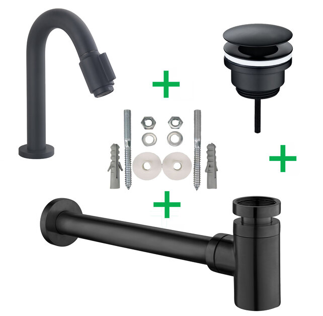 Fonteinkraan set Caral Victoria Mat Zwart - 22.3737