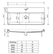 Wastafel Lako Mat Cappuccino 60x46x7cm zonder kraangat Wastafel Lako Mat Cappuccino 60x46x7cm zonder kraangat