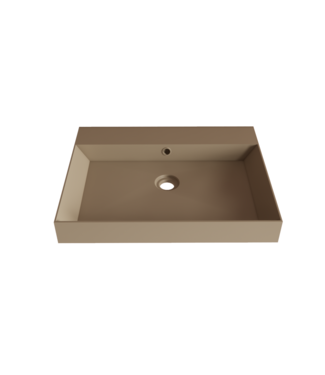 GLISS DESIGN Wastafel Lako Mat Cappuccino 70x46x7cm zonder kraangat