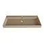 GLISS DESIGN Wastafel Lako Mat Cappuccino 100x46x7cm 1 kraangat