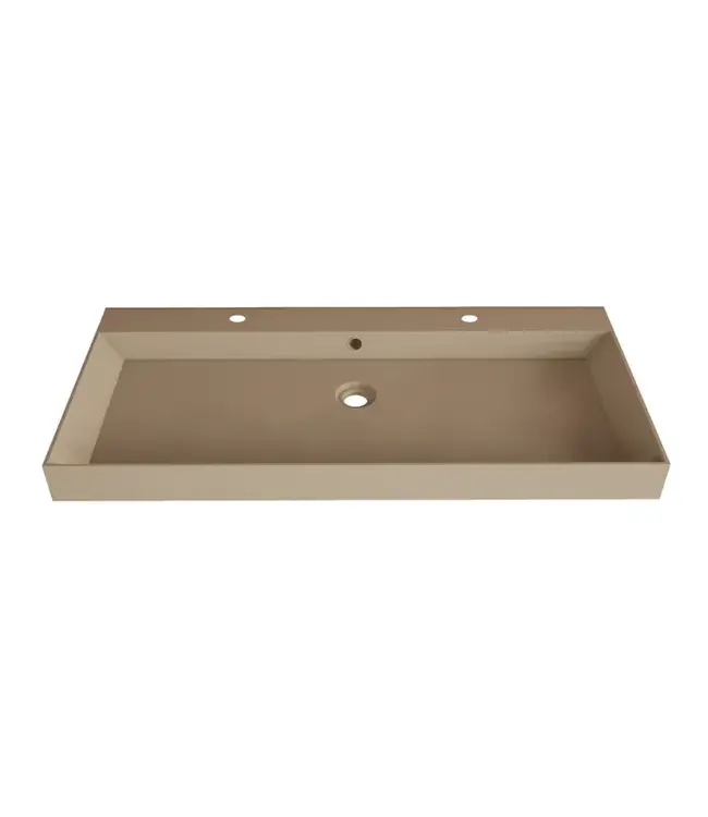 Wastafel Lako Mat Cappuccino 100x46x7cm 1 kraangat