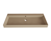 Wastafel Lako Mat Cappuccino 100x46x7cm 2 kraangaten Wastafel Lako Mat Cappuccino 100x46x7cm 2 kraangaten