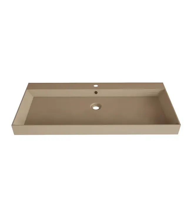 Wastafel Lako Mat Cappuccino 100x46x7cm 0 kraangaten