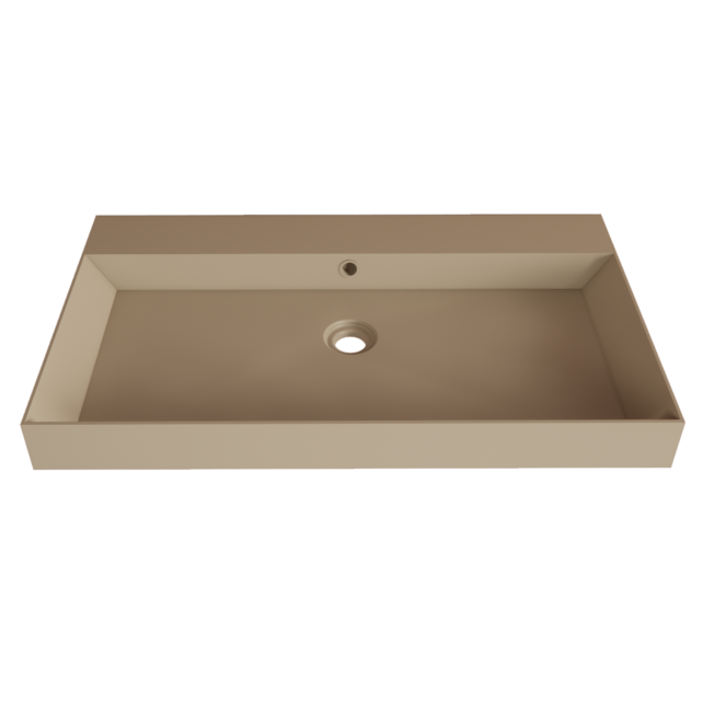 Wastafel Lako Mat Cappuccino 90x46x7cm 1 kraangat Wastafel Lako Mat Cappuccino 90x46x7cm 1 kraangat