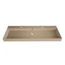 Wastafel Lako Mat Cappuccino 120x46x7cm enkele wasbak 2 kraangaten
