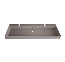 Wastafel Lako Mat Lei Grijs 120x46x7cm 2 kraangaten