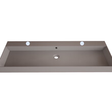 Wastafel Lako Mat Lei Grijs 120x46x7cm 2 kraangaten