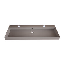 Wastafel Lako Mat Lei Grijs 120x46x7cm 2 kraangaten