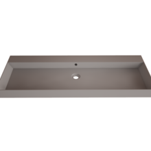 Wastafel Lako Mat Lei Grijs 120x46x7cm 0 kraangaten