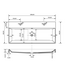 Wastafel Lako Mat Lei Grijs 100x46x7cm 0 kraangaten