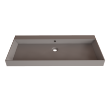 Wastafel Lako Mat Lei Grijs 100x46x7cm 0 kraangaten