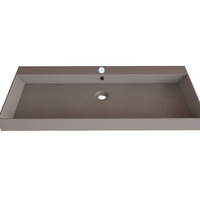 Wastafel Lako Mat Lei Grijs 100x46x7cm 1 kraangat