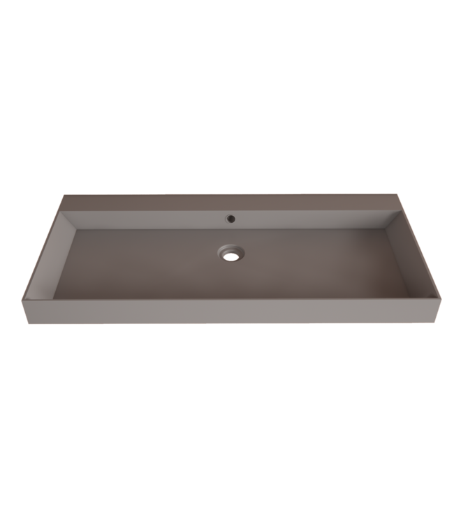 Wastafel Lako Mat Lei Grijs 100x46x7cm 2 kraangaten