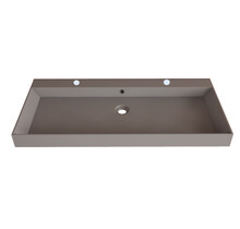 Wastafel Lako Mat Lei Grijs 100x46x7cm 2 kraangaten