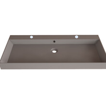 Wastafel Lako Mat Lei Grijs 100x46x7cm 2 kraangaten