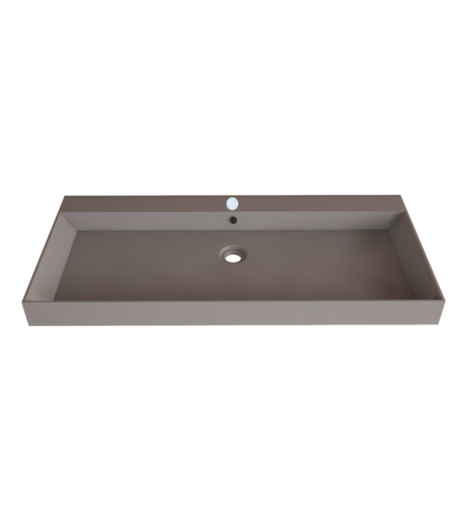 Wastafel Lako Mat Lei Grijs 90x46x7cm 0 kraangaten
