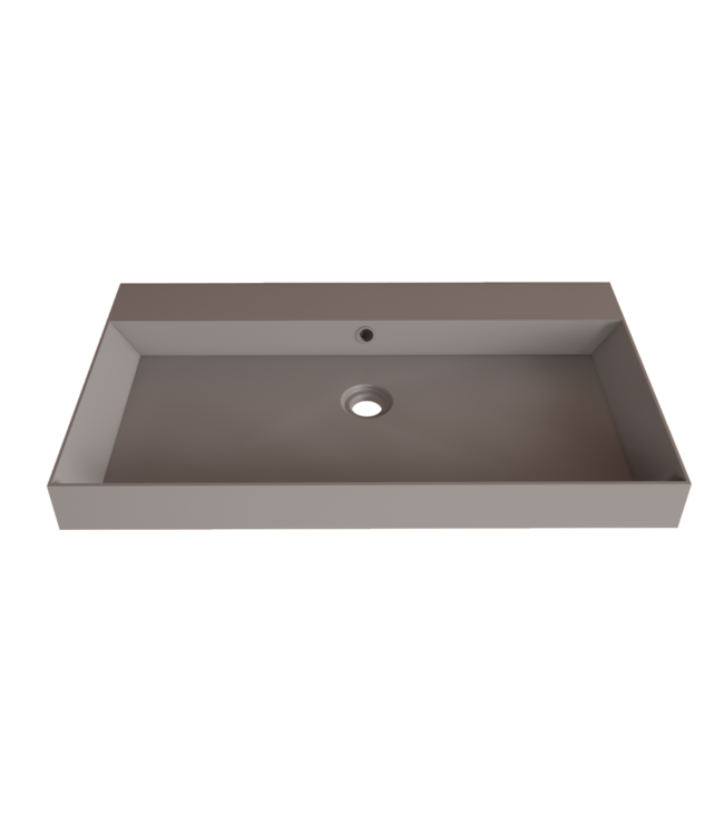 Wastafel Lako Mat Lei Grijs 80x46x7cm 1 kraangat