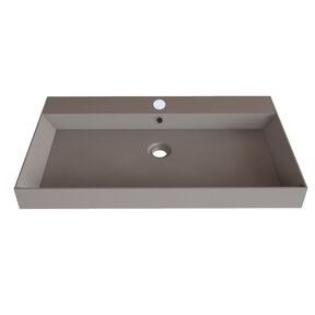 Wastafel Lako Mat Lei Grijs 80x46x7cm 1 kraangat