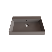 Wastafel Lako Mat Lei Grijs 70x46x7cm 0 kraangaten