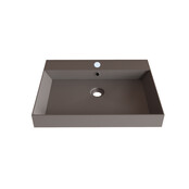 Wastafel Lako Mat Lei Grijs 70x46x7cm 0 kraangaten Wastafel Lako Mat Lei Grijs 70x46x7cm 0 kraangaten