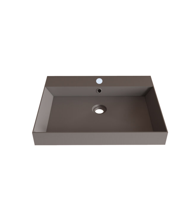 Wastafel Lako Mat Lei Grijs 70x46x7cm 0 kraangaten