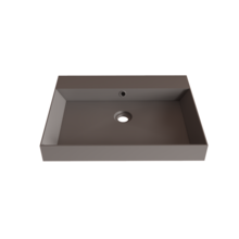 Wastafel Lako Mat Lei Grijs 60x46x7cm zonder kraangat