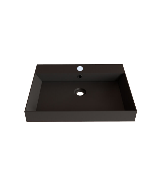 Wastafel Lako Mat Zwart 70x46x7cm 0 kraangat