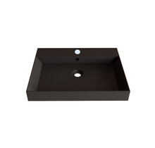 Wastafel Lako Mat Zwart 70x46x7cm 1 kraangat