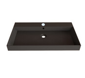 Wastafel Lako Mat Zwart 80x46x7cm 1 kraangat Wastafel Lako Mat Zwart 80x46x7cm 1 kraangat