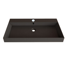 Wastafel Lako Mat Zwart 80x46x7cm 1 kraangat