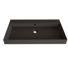 Wastafel Lako Mat Zwart 80x46x7cm 0 kraangaten