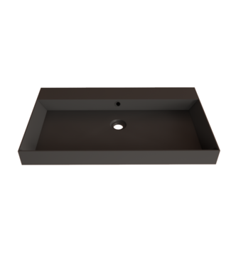 GLISS DESIGN Wastafel Lako Mat Zwart 80x46x7cm 0 kraangaten