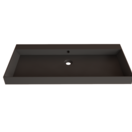 Wastafel Lako Mat Zwart 100x46x7cm 0 kraangaten