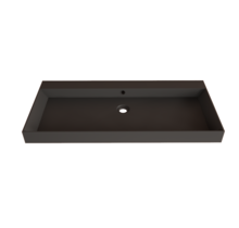 Wastafel Lako Mat Zwart 100x46x7cm 0 kraangaten