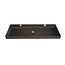 GLISS DESIGN Wastafel Lako Mat Zwart 140x46x7cm enkele wasbak 2 kraangaten
