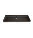 Wastafel Lako Mat Zwart 140x46x7cm enkele wasbak 2 kraangaten