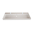GLISS DESIGN Wastafel Lako Mat Wit 140x46x7cm enkele wasbak 2 kraangaten