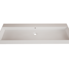 Wastafel Lako Mat Wit 140x46x7cm enkele wasbak 0 kraangaten