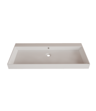 GLISS DESIGN Wastafel Lako Mat Wit 100x46x7cm 0 kraangaten