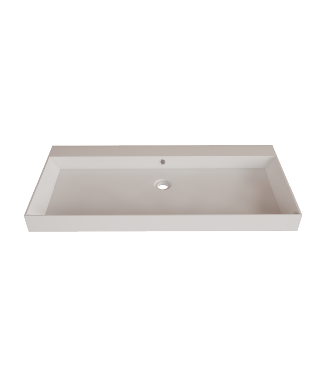 Wastafel Lako Mat Wit 100x46x7cm 1 kraangaten