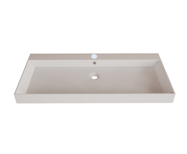 Wastafel Lako Mat Wit 100x46x7cm 0 kraangaten